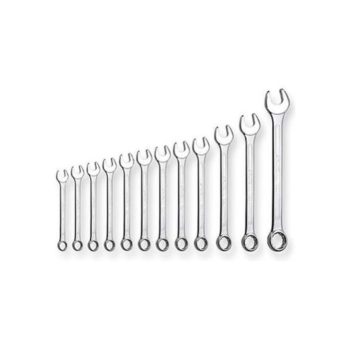 Jeu de clés mixtes - MARQUE - 12 pièces - 6-22 mm - Acier au chrome vanadium - Finition satinée