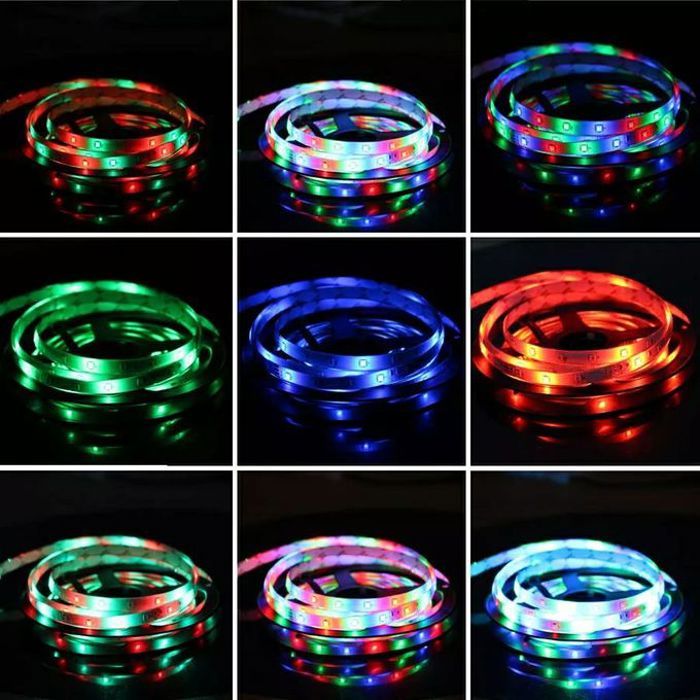 Bande lumineuse LED - RGB - 5m - Télécommande multifonction - Contrôle Bluetooth - Installation facile