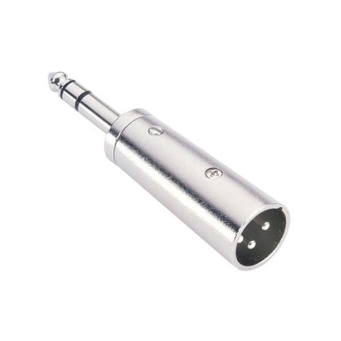 Adaptateur Jack 6,35 mm - Non spécifié - XLR mâle - Alliage de zinc - Stéréo - Durable
