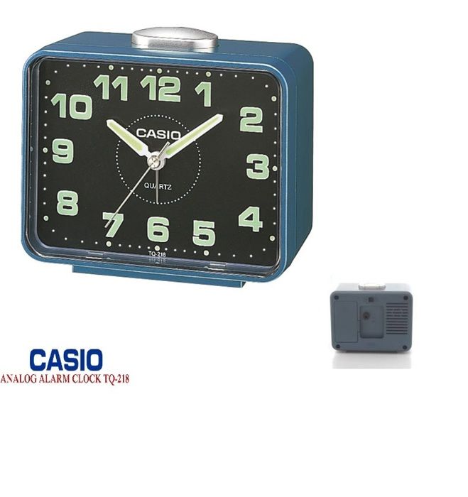 Casio Reveil analogique alarme sonore répétés Snooze silencieux soyeux