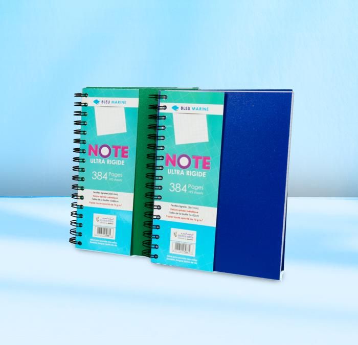 Cahier Spirale  Cover.En Polypro.300 Micron -240PAGES -modèle aléatoire