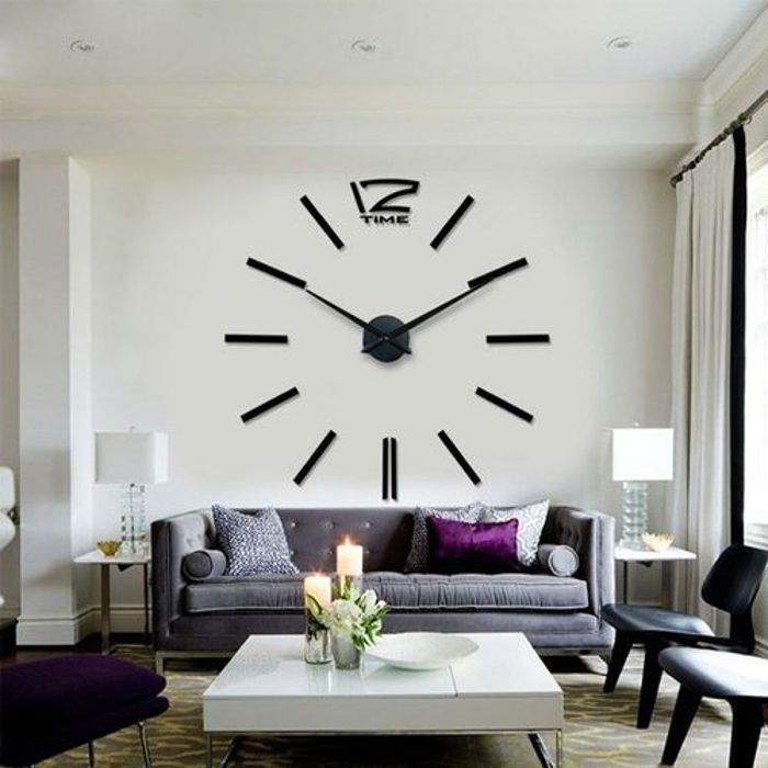 As Seen On Tv Horloge Murale Design 3D- Noir