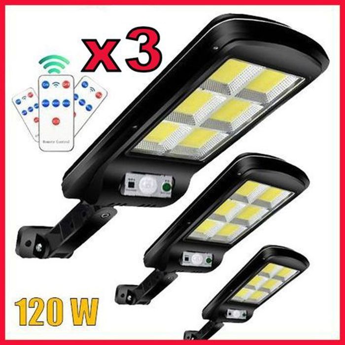 Lampe Solaire - Non spécifié - Pack de 3 - Télécommande - Détecteur de Mouvement - IP65