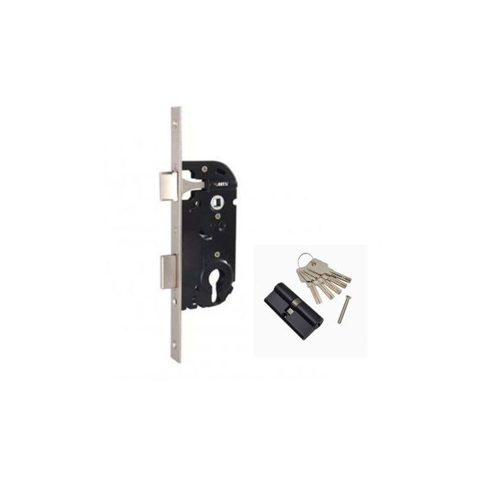 Serrure encastrable  + Cylindre 5 clé de haut sécurité serrure porte   .