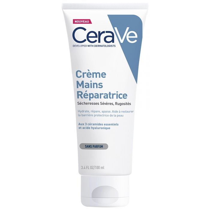 Crème Mains - CERAVE - 100ml - Non gras - Hydratation longue durée - Peaux sèches