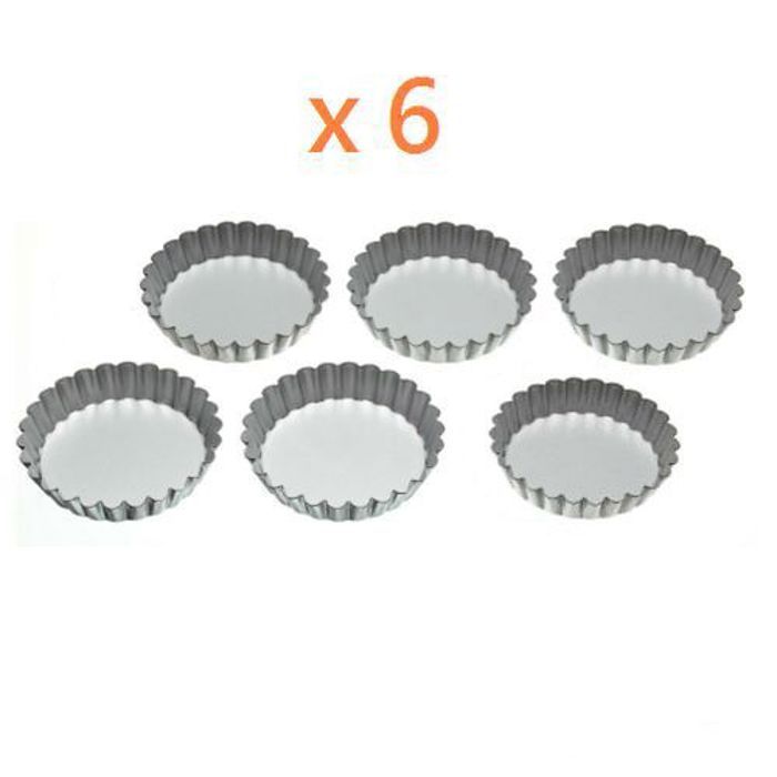 6 pcs Mini Moule à Gateaux et Tartes Tarte moule à tarte aux oeufs outil de cuisson Cupcake plats de cuisson