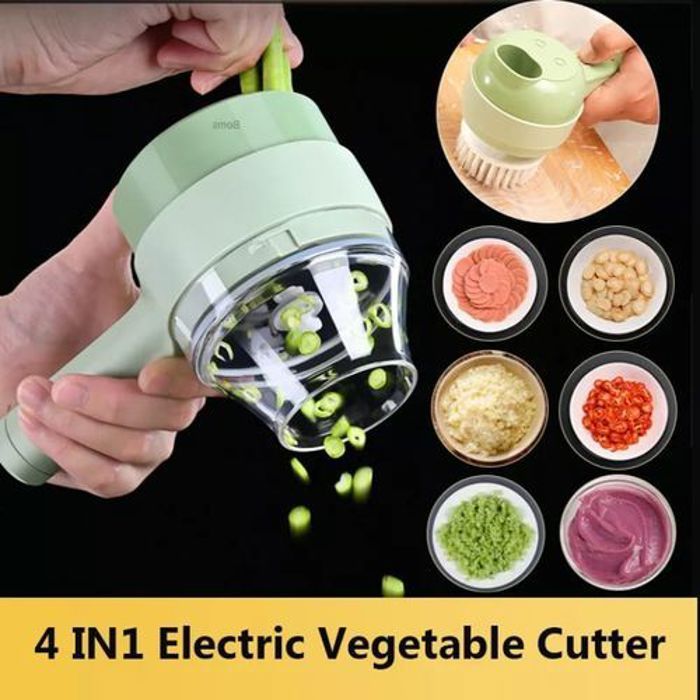Offfre 4 en 1 coupe légumes électrique multifonction pour légumes rechargeable