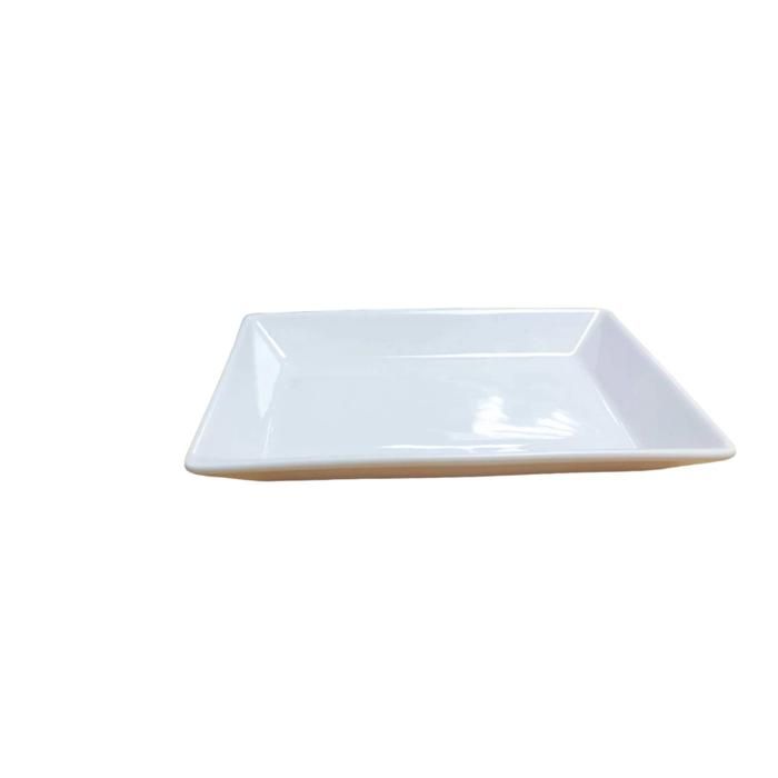 Assiette - GENERIC - Rectangulaire - Porcelaine - 15x10 cm - Blanche