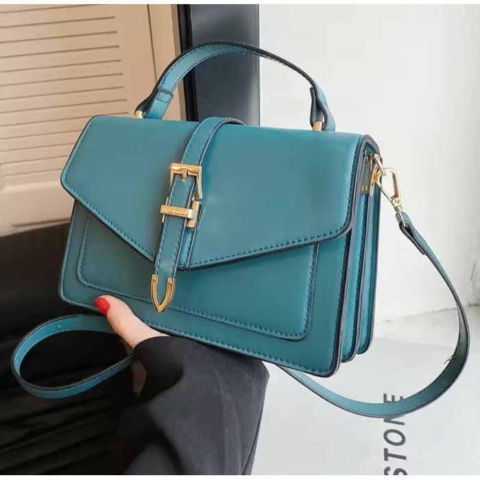 Sac à Main - L’Élégance - Vert - Zippée - Spacieux - Design Raffiné