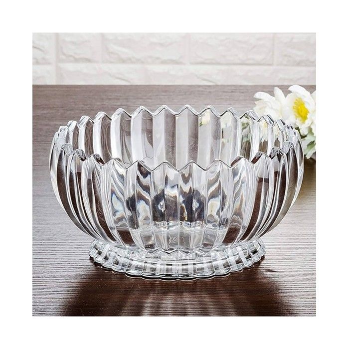Coupe Ronde - Cristalline - 22cm - Élégante - Brillante - Décorative