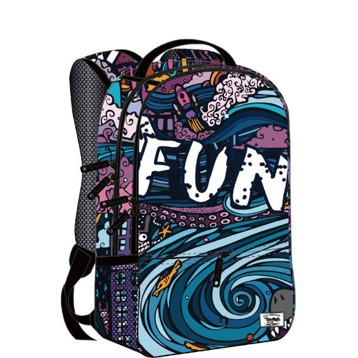 Sac à Dos - TEENPACK - Impression Graffiti - Multicolore - 42x29x16 cm - Mixte