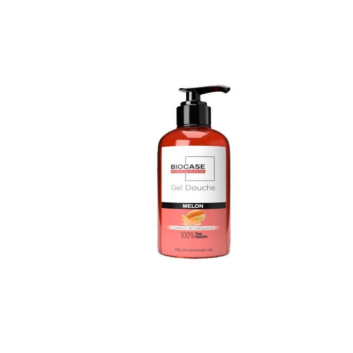 Gel Douche - Biocase Cosmetics - Melon - 500ml - Tous types de peau - Texture Gel