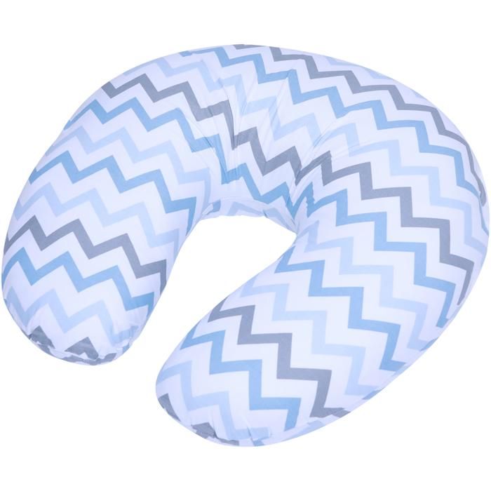 Coussins d'allaitement zigzag bleu