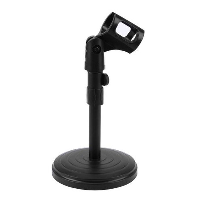 Support de Micro - Non spécifié - Réglable en Hauteur - Base Ronde - Couleur Noir - Portable
