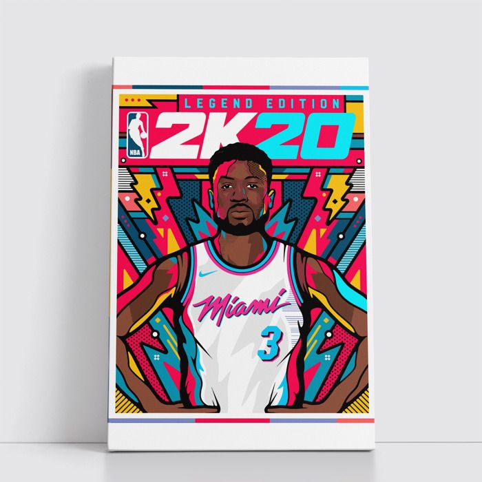Tableau NBA sur Toile – Affiche Murale 25x40 cm avec Équipes et Joueurs Légendaires du Basket 94
