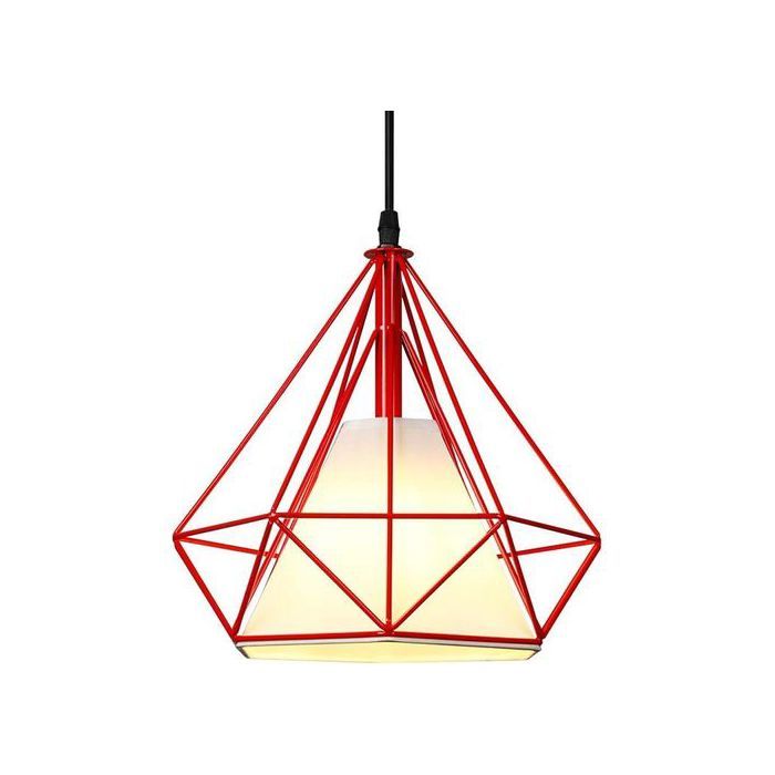 Suspension luminaire Diamant Rouge -E27-