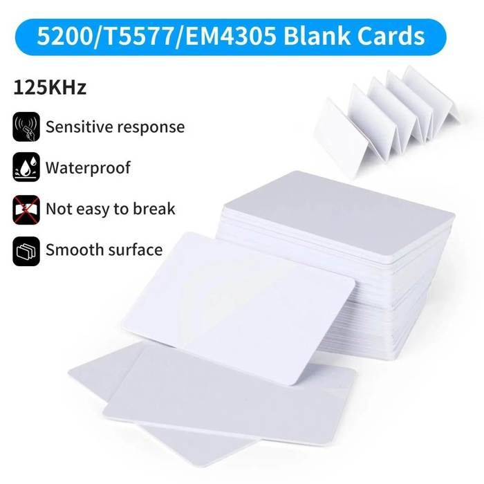 20 pièces réinscriptible 125KHz RFID T5577/5200/EM4305 carte vierge contrôle d'accès intelligent