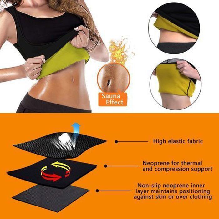 Débardeur Amincissant en Néoprène Triple Couche pour Femme – Accélère la Transpiration et la Perte de Poids et affine la Silhouette