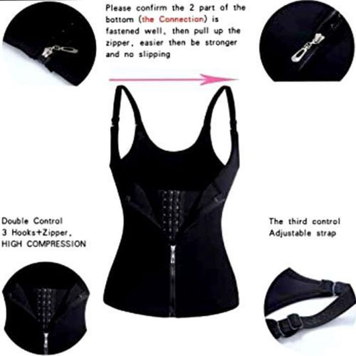 Corset Minceur - Femme - Débardeur Sudation - Néoprène - Ajustable - Effet Gainant