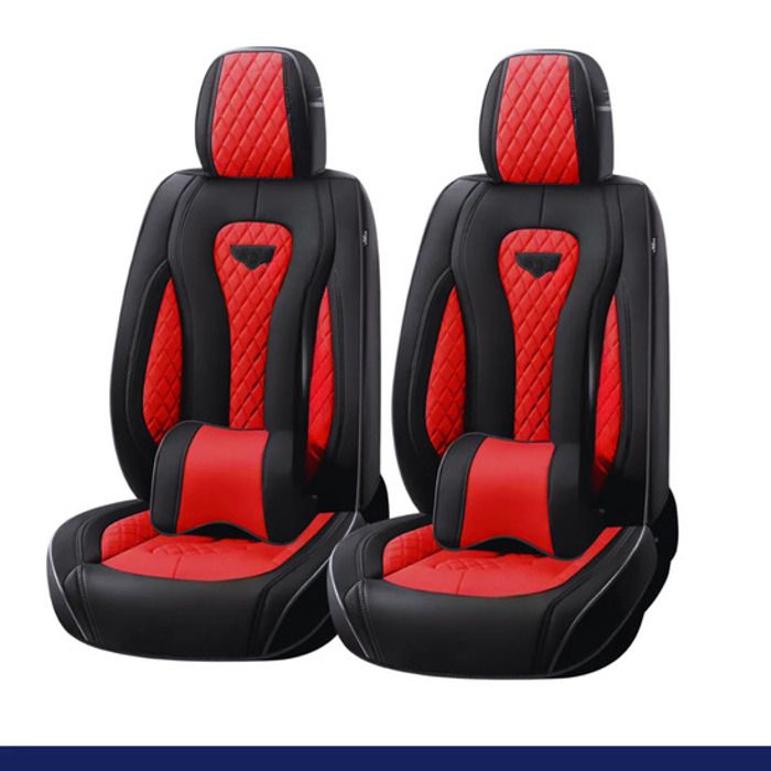 Housse de siège - Caldos - Lux 1225 - Cuir de luxe - Rouge Noir - Compatible airbag