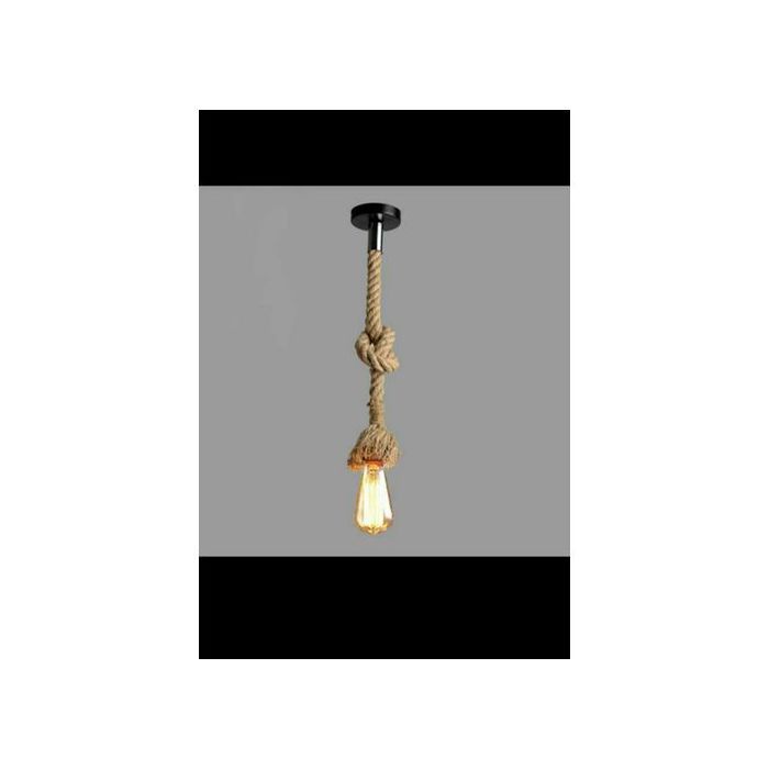 Lustre suspension vintage corde + ampoule edison e27 offerte .