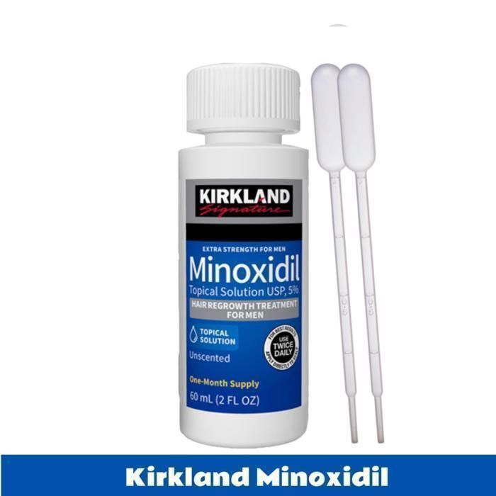 Minoxidil 5% Kirkland : 1 bouteille de 60ml Traitement anti-chute de cheuveux