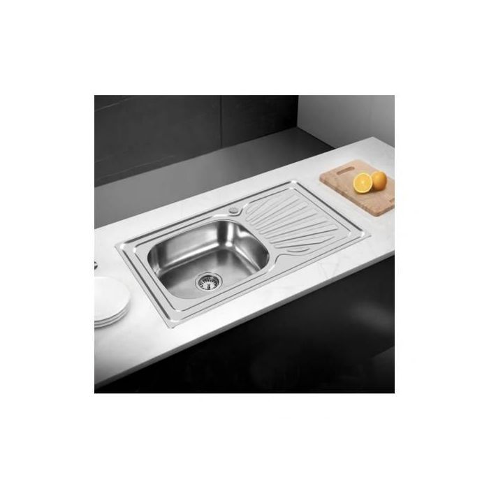 SM Évier cuisine inoxydable 76/45cm avec Siffon ;lavabo cuisine