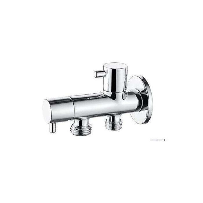 Robinet d'ArreRobinet d'Arret avec Deux sortie (1/2" * 3/8", Eau froide), Chromé