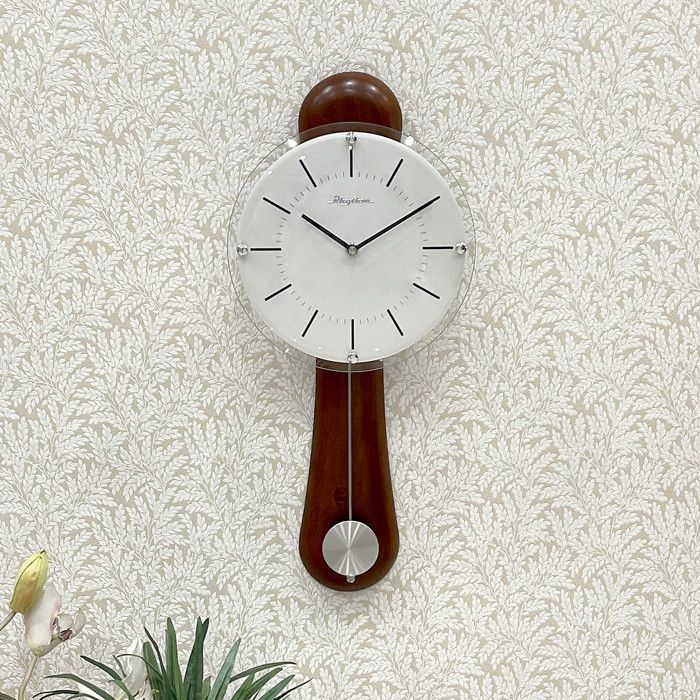 Rhythm - Horloge murale à balancier en bois massif - index tire - CMP525NR06