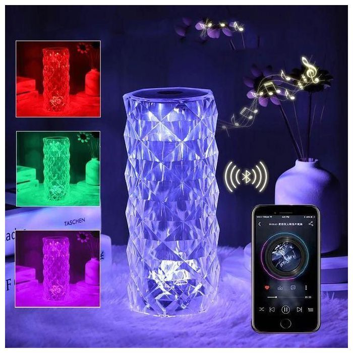 Lampe musicale LED RVB multicolore avec télécommande et fonction Bluetooth Rechargeable