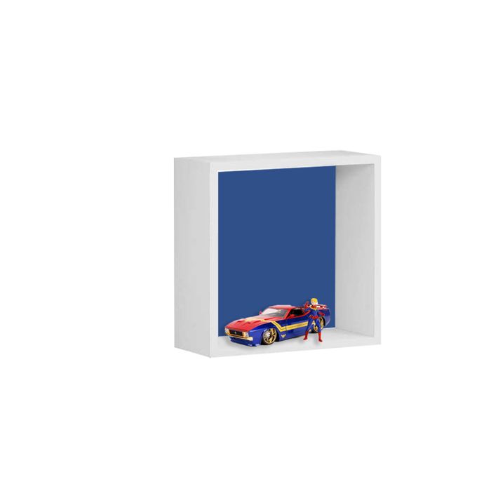 Cube mural - PASSION - 18x18 cm - Bois de qualité supérieure - Blanc - Contemporain