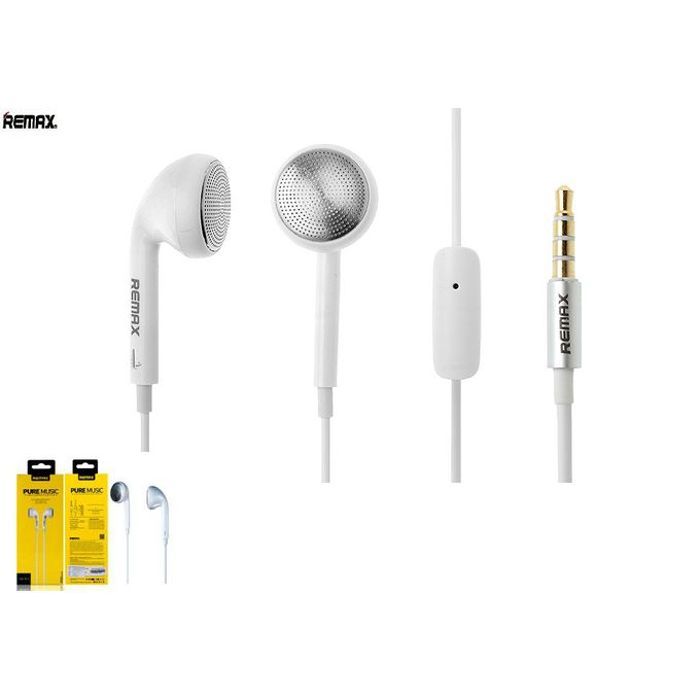 Remax RM-303 3,5 mm plug écouteurs filaires avec micro Pure Music écouteurs intra-auriculaires