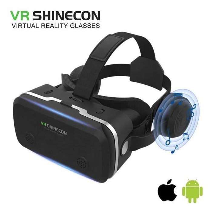 VR SHINECON Lunettes VR 3D Ultra Légères Effet d’Image Super 3D, Design Confortable et Respirant