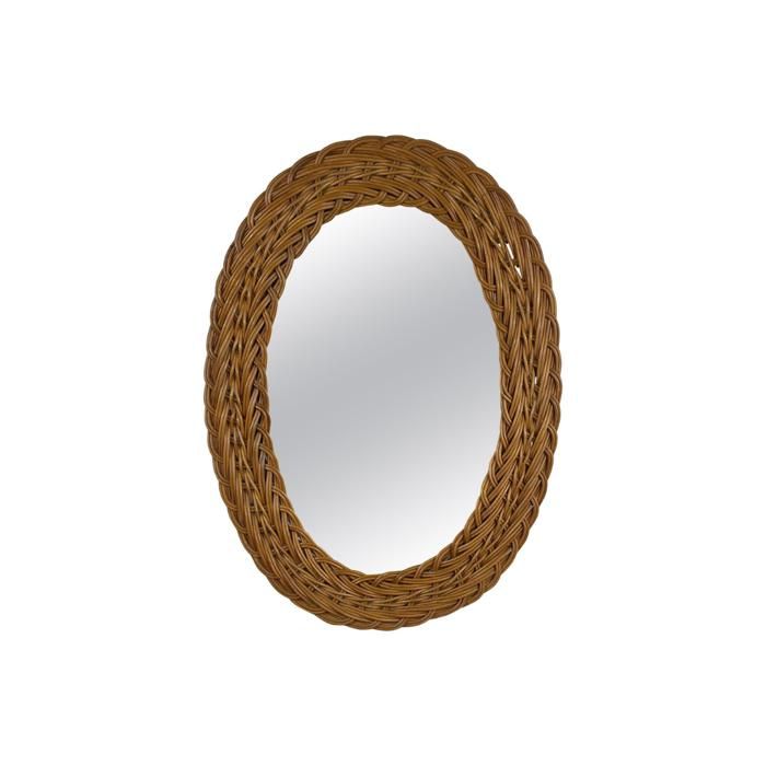 MIROIR OVAL ROTTIN 55*40cm