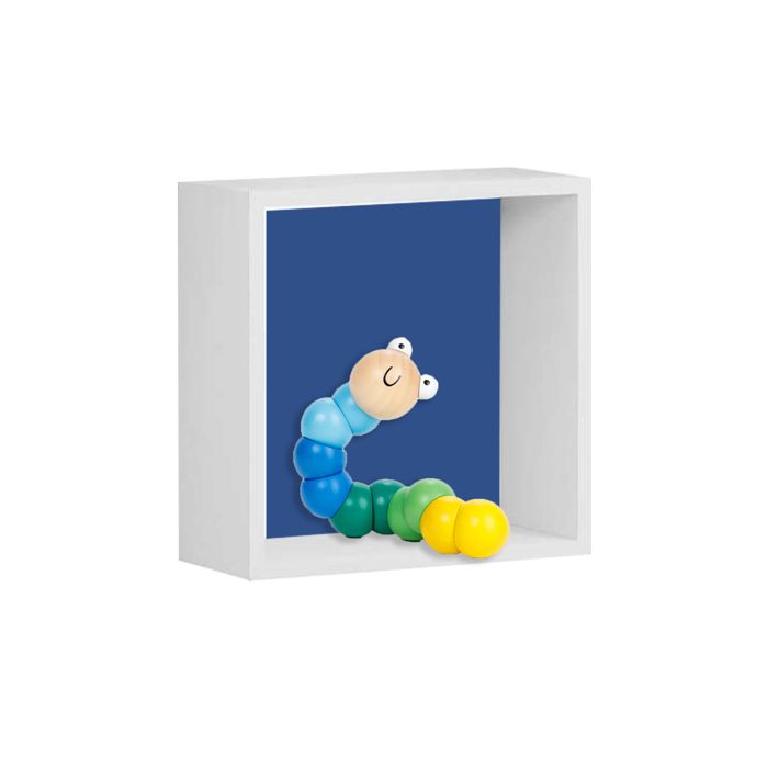 Cube mural - PASSION - 23x23 cm - Bois de qualité supérieure - Blanc - Contemporain