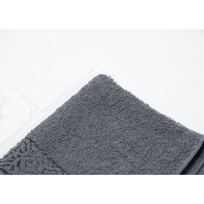 Serviette à mains - Giselle - 30x30 cm - Gris - 450g/m² - Coton naturel