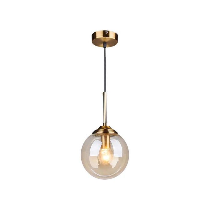 Light Lampe à suspension en verre ambre miel