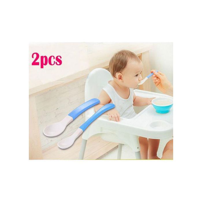 Cuillères pour bébé - GENERIC - Lot de 2 - Silicone souple - Transition alimentaire - Douces pour gencives