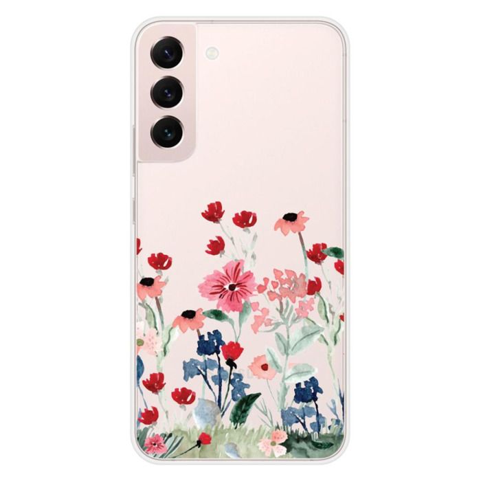 Silikonskal - Kompatibel med Samsung Galaxy S22 Plus - design vår med blommor