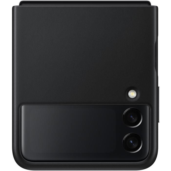 Coque - SAMSUNG - Z Flip3 - Cuir - Noir - Semi-rigide