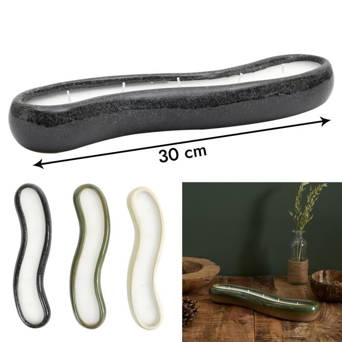 BOUGIE PARFUMEE CERAMIQUE GLAZE L30CM M12