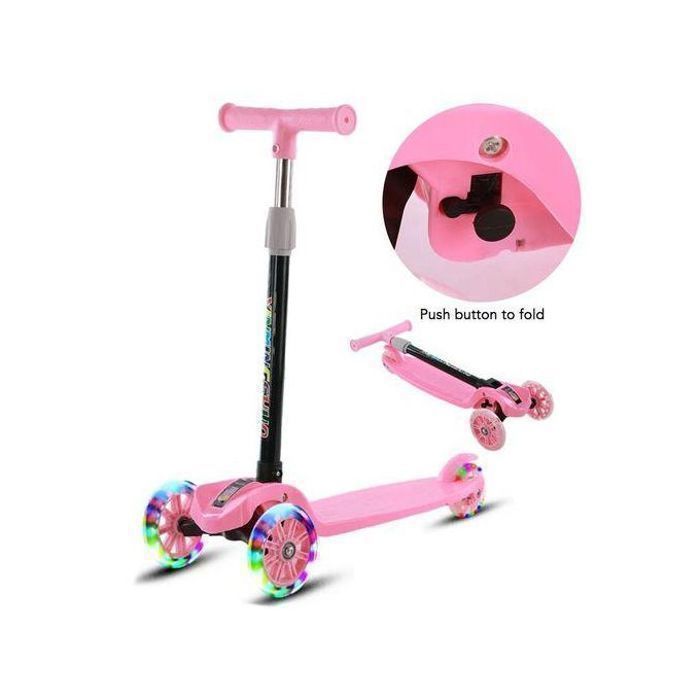Trottinette à 3 Roues - Découverte & Amusement - Rose - Pour Enfant - 3 Ans et Plus