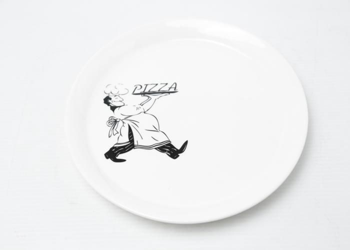 Assiette à pizza - GENERIC - 20 cm - Porcelaine - Blanche - Résistante aux éclats