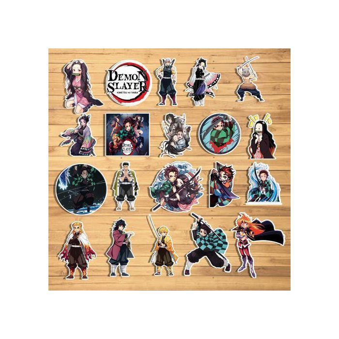 20 Pcs - Pack Stickers demon slayer