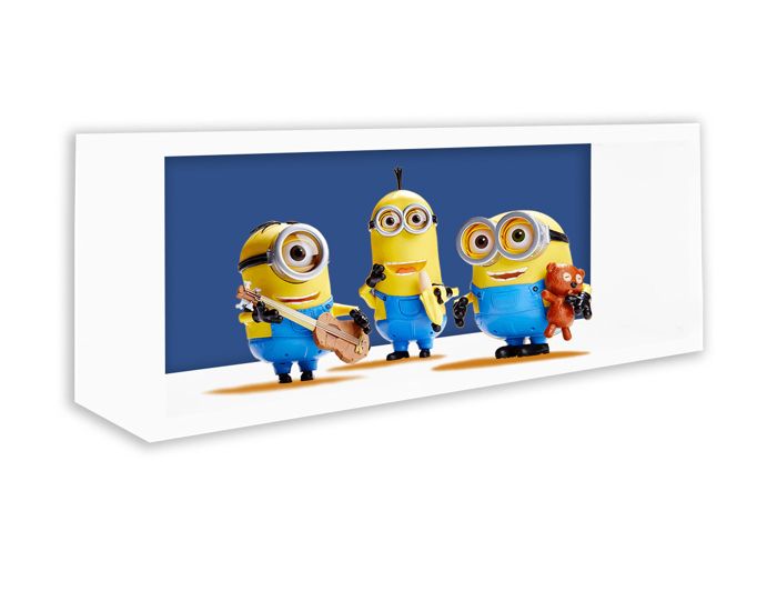 Cube mural - PASSION - 42x18 cm - Bois de qualité supérieure - Blanc - Contemporain