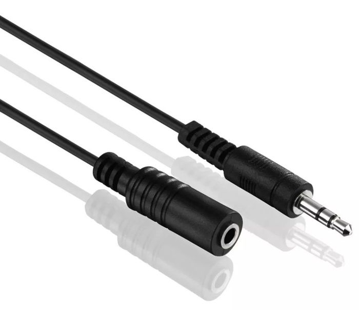 Câble audio - KONIX - Rallonge Jack 3,5mm - Longueur 1,2m - Couleur Noir - Souple