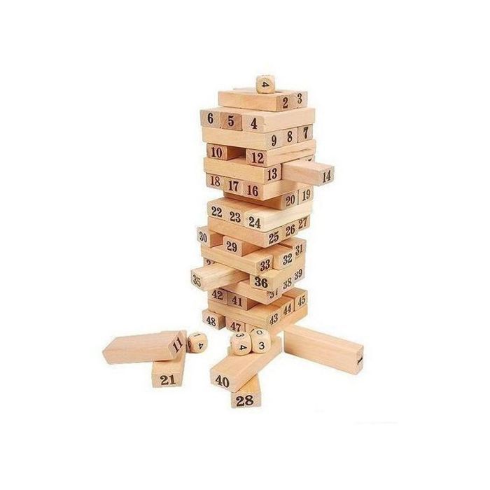 Jeu de société - Jenga - Classique - 54 Blocs en Bois - Jeu d'adresse - Pour 3 joueurs ou plus