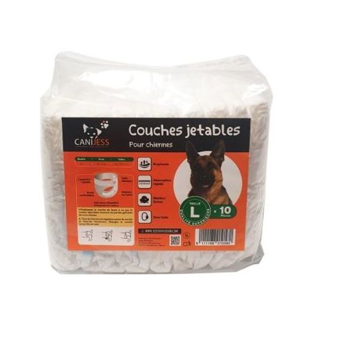 Canijess Cani jess Couches jetables 10 Unites