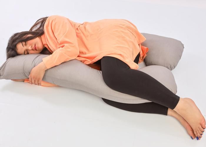 Coussins de grossesse géant gris