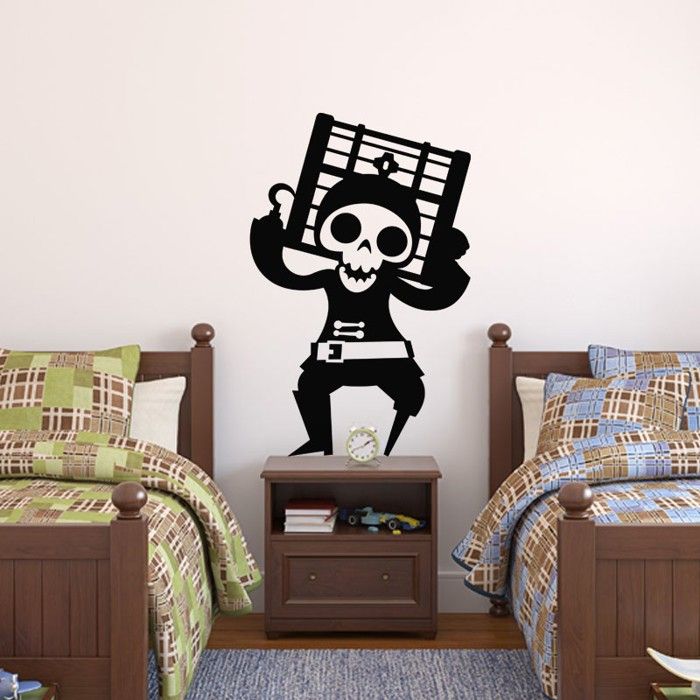 Sticker pirate avec un tonneau